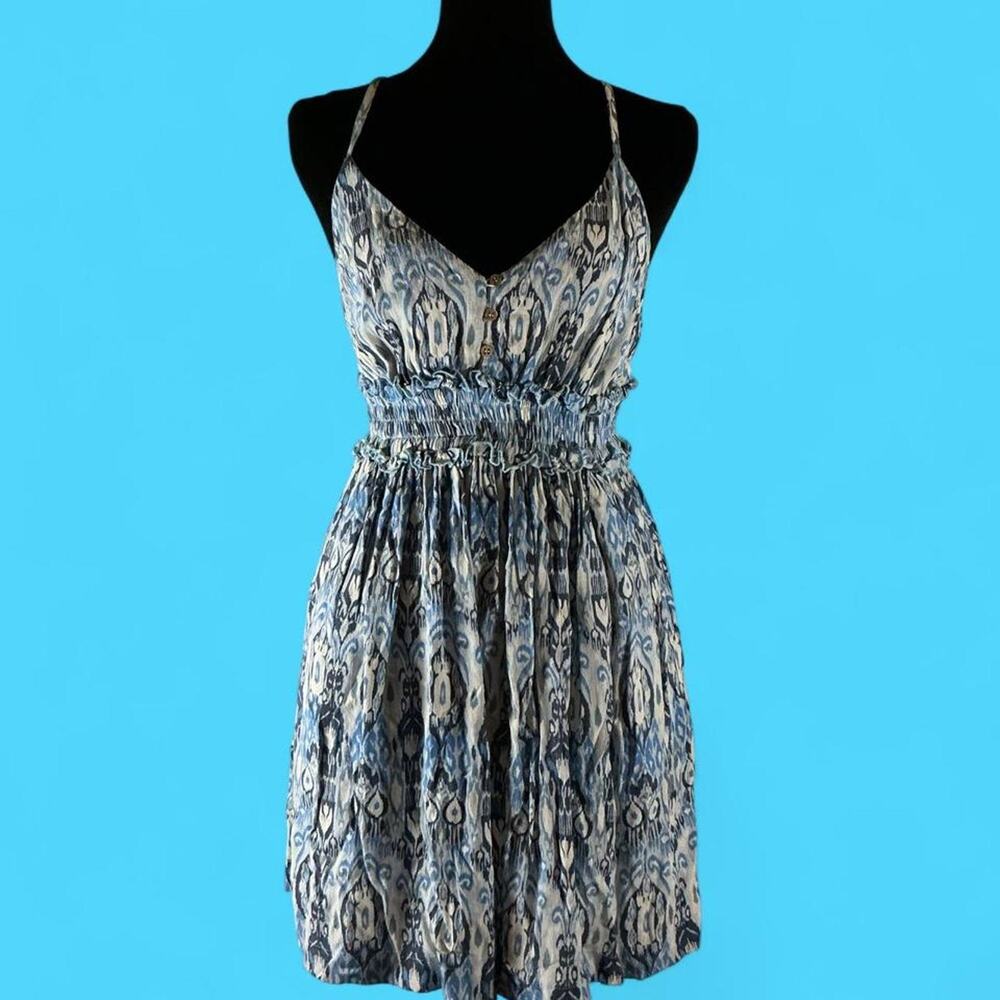 Sisstrevolution blue ikat print mini